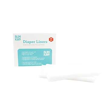 Bumkins Biodegradable Disposable Cloth Fabric Diaper Liner 100 Count Pack