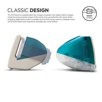 elago W4 Stand Compatible with All Apple Watch Series Series 10/9/8/7/6/5/4/3/2/1/SE (46mm, 45mm, 44mm, 42mm, 41mm, 40mm, 38mm)