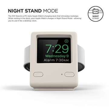 elago W4 Stand Compatible with All Apple Watch Series Series 10/9/8/7/6/5/4/3/2/1/SE (46mm, 45mm, 44mm, 42mm, 41mm, 40mm, 38mm)