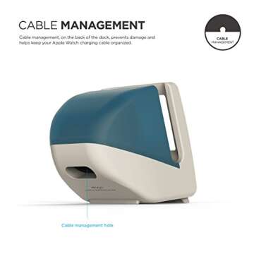 elago W4 Stand Compatible with All Apple Watch Series Series 10/9/8/7/6/5/4/3/2/1/SE (46mm, 45mm, 44mm, 42mm, 41mm, 40mm, 38mm)