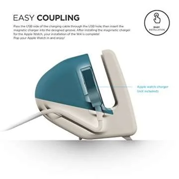 elago W4 Stand Compatible with All Apple Watch Series Series 10/9/8/7/6/5/4/3/2/1/SE (46mm, 45mm, 44mm, 42mm, 41mm, 40mm, 38mm)