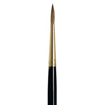 da Vinci Watercolor Series 11 Maestro Paint Brush, Fuller English Round Kolinsky Red Sable, Size 3