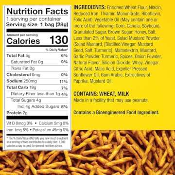 Dot's Honey Mustard Seasoned Pretzel Twist Snack, 10 - 1oz Bags