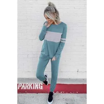 Stylish PRETTYGARDEN Women's Color Block Tracksuit