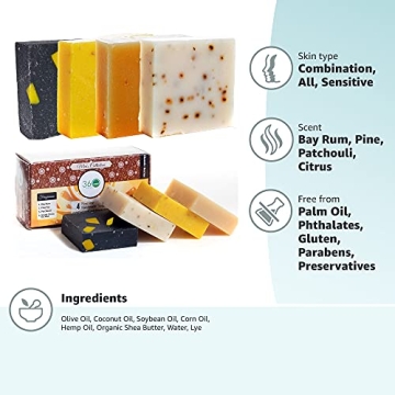 360 Feel Handmade Men's Soap with Masculine Fragrance Gift Pack