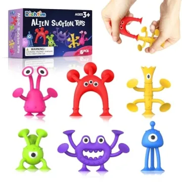 Colorful Funny Alien Suction Bath Toys for Endless Fun