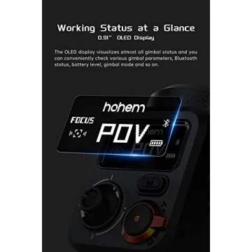 Hohem iSteady M6 Gimbal Stabilizer for Smartphone, 3-Axis Cell Phone Stabilizer Built-in OLED Displa...