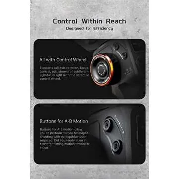 Hohem iSteady M6 Gimbal Stabilizer for Smartphone, 3-Axis Cell Phone Stabilizer Built-in OLED Display 400g Payload Reverse Charging Android and iPhone Gimbal with Inception Motion Timelapse