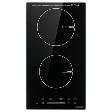 ECOTOUCH Induction Cooktop 2 Burner 12 inch - High Power, Sleek Design