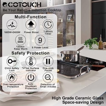 ECOTOUCH 2 Burner Induction Cooktop 3500W Sleek Design