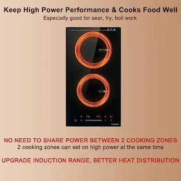 ECOTOUCH 2 Burner Induction Cooktop 3500W Sleek Design