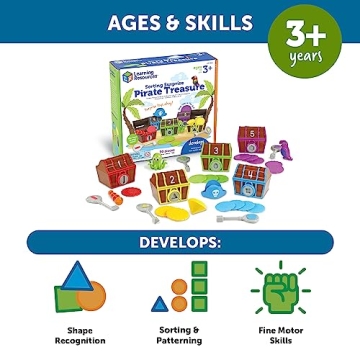 Educational Pirate Treasure Chest Toy for Kids