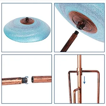 Beautiful VCUTEKA Glass Bird Bath for Your Garden