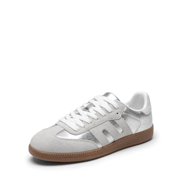 DREAM PAIRS Women's Tennis Sneakers Walking Nia Flat Low-Top Casual Lace-Up Comfortable Fashion Snea...