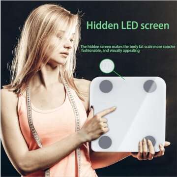 TEGEEM Body Fat Scale, Smart Scales for Body Weight, Wireless Digital Bathroom Scale, Accurate BMI Weight Scale Body Fat Analyzer, Body Composition Monitor Health with Smartphone APP, xxlbs（2PS）