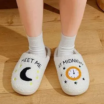 Cozy Cartoon Slippers for Winter - Meet Me at Midnight