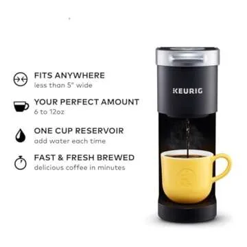 Keurig K-Mini Plus Single Serve Coffee Maker - Compact Design, Strong Brew