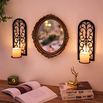 Sziqiqi Metal Candle Sconces - Elegant Home Decor