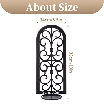 Sziqiqi Metal Candle Sconces - Elegant Home Decor