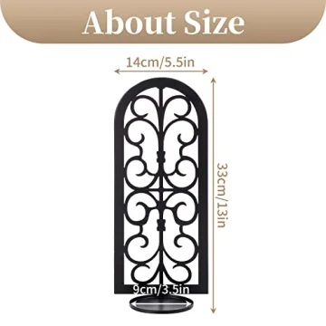 Sziqiqi Metal Candle Sconces - Elegant Home Decor