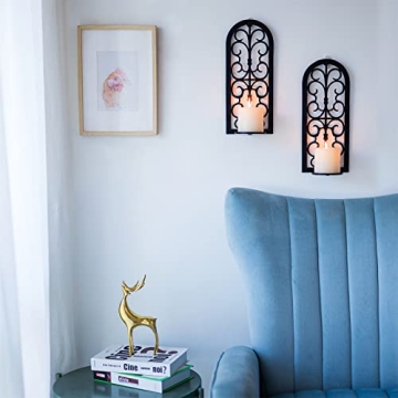 Sziqiqi Metal Candle Sconces - Elegant Home Decor