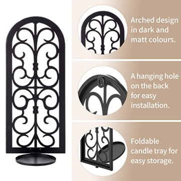 Sziqiqi Metal Candle Sconces - Elegant Home Decor