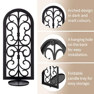 Sziqiqi Metal Candle Sconces - Elegant Home Decor
