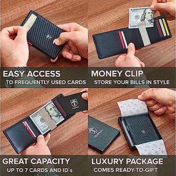 TRAVANDO Money Clip Wallet RIO - Mens Wallets slim Front Pocket RFID Blocking Card Holder Minimalist...