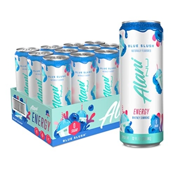 Alani Nu BLUE SLUSH Energy Drinks - Low Calorie 12 Pack
