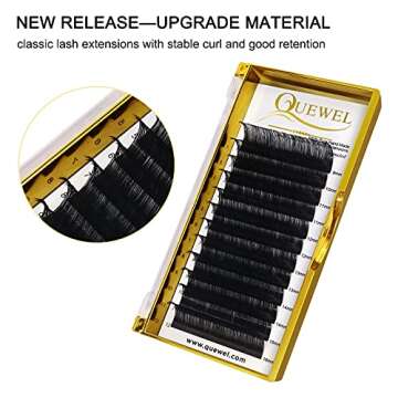 Classic Eyelash Extensions 0.15 D MIX9-16mm by QUEWEL - Perfect for All Beauty Needs