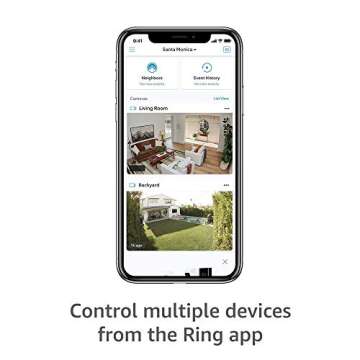 Certified Refurbished Ring Stick Up Cam Battery HD security camera with custom privacy controls, Simple setup, Works with Alexa - White