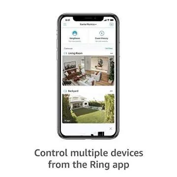 Certified Refurbished Ring Stick Up Cam Battery HD security camera with custom privacy controls, Simple setup, Works with Alexa - White