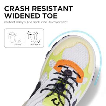 HAPPY NOCNOC Kids Sneakers for Boys and Girls, No Tie Shoelaces Lightweight Kids Shoes, Breathable R...
