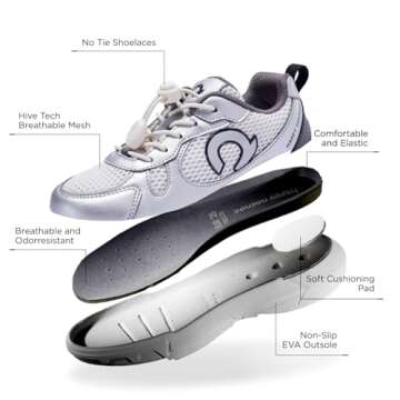 HAPPY NOCNOC Kids Sneakers for Boys and Girls, No Tie Shoelaces Lightweight Kids Shoes, Breathable Running Tennis Sport Athletic Shoes for Toddler