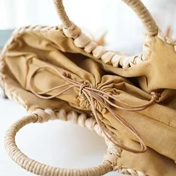 Handmade Straw Bag Tote for Stylish Beach Fashion