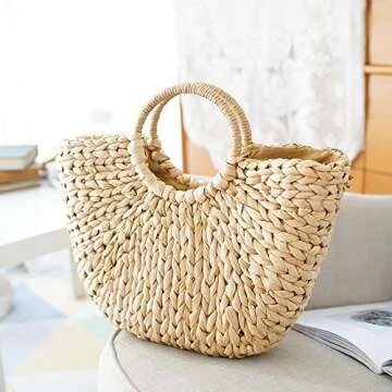 Handmade Straw Bag Tote for Stylish Beach Fashion