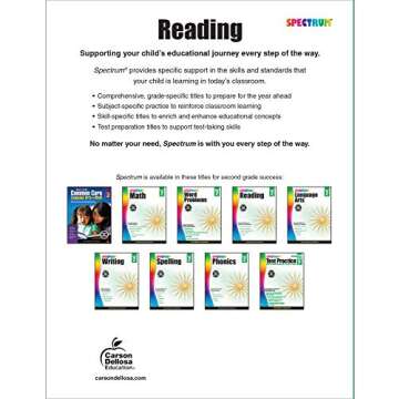 Spectrum Reading Comprehension Grade 2, Ages 7 to 8, Second Grade Reading Comprehension Workbook, No...