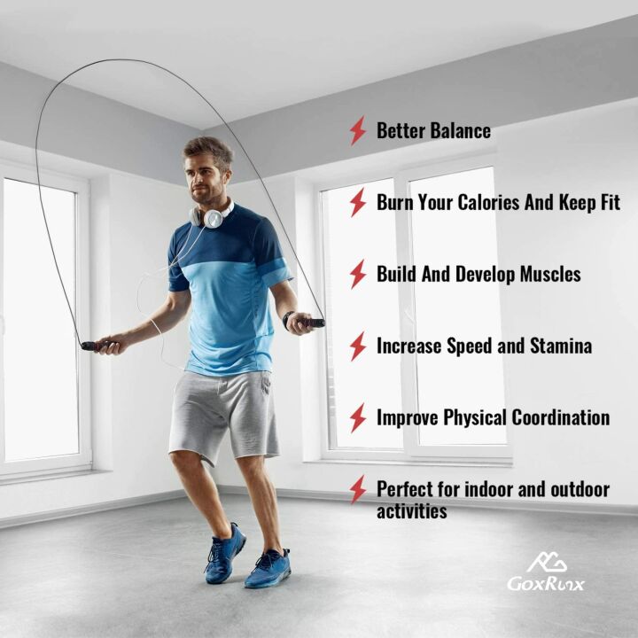 GoxRunx Speed Jump Rope for Fitness - Tangle-Free