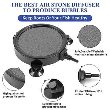 Voganacee Air Stone 4.2 inch for Aquariums Hydroponics Fish Pond Tank Plants Air Pump
