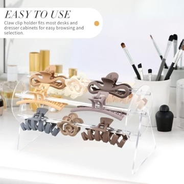 Elegant SNOWSTAR 360-Degree Acrylic Claw Clip Organizer