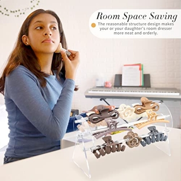 Elegant SNOWSTAR 360-Degree Acrylic Claw Clip Organizer