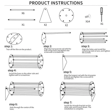 Elegant SNOWSTAR 360-Degree Acrylic Claw Clip Organizer