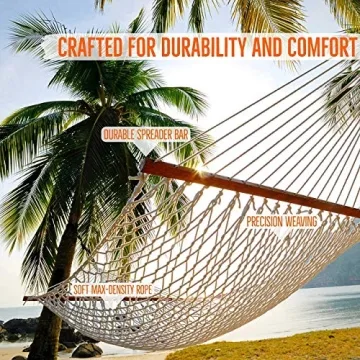 Castaway Living Double Cotton Rope Hammock - Comfortable & Affordable