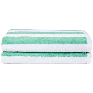 Shop Amazon Basics 100% Cotton Beach Towels, 2-Pack
