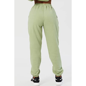 Stylish QINSEN Women's Baggy Fleece Sweatpants with Pockets