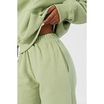 Stylish QINSEN Women's Baggy Fleece Sweatpants with Pockets