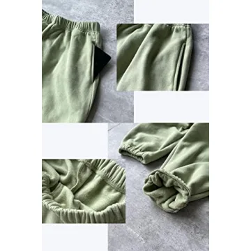 Stylish QINSEN Women's Baggy Fleece Sweatpants with Pockets