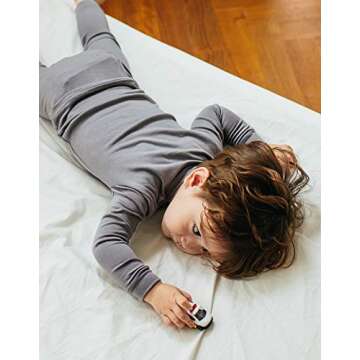 VAENAIT BABY Boys Kids Long Sleeve Sleepwear Pajamas 2pcs Set Modal Grey S