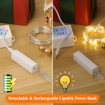 Lipstick Rechargeable Fairy Lights for All Occasions