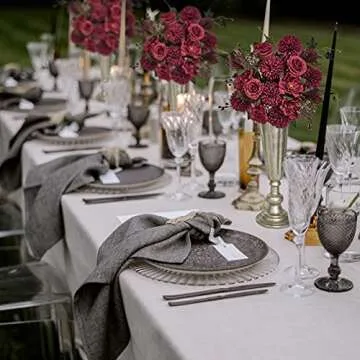 LA.PONEE 24 Heads Premium Artificial Flowers, Burgundy Silk Flower Peony Bouquets, Fake Flowers Roses Decoration, Faux Chrysanthemum Floral Arrangements for Wedding and Home Décor